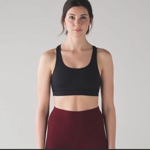 LULULEMON INVIGORATE MESH SPORTS BRA BLACK